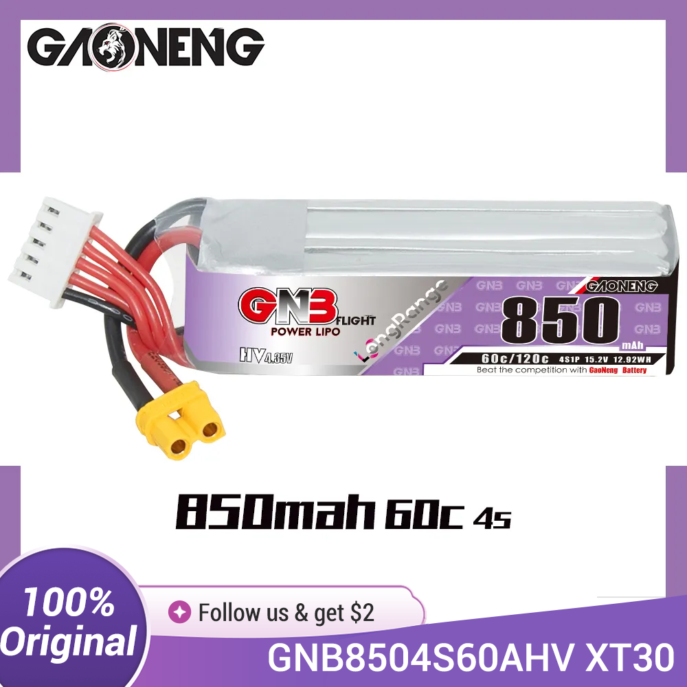 Lipo Battery 4S - GAONENG GNB LiPo аккумулятор 850 мАч