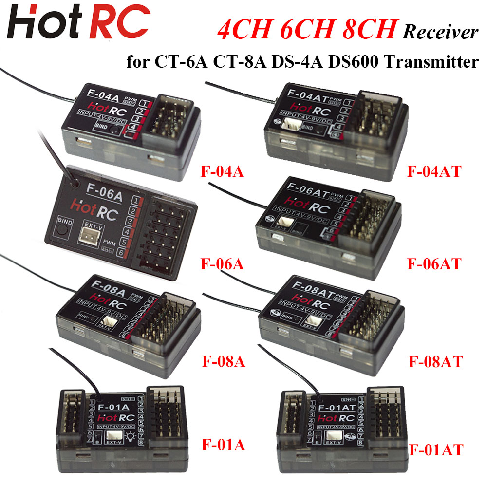 Приемник HOTRC 2.4ГГц 4/6/8-ка – обзор и цена Radio Transmitter 2.4Ghz