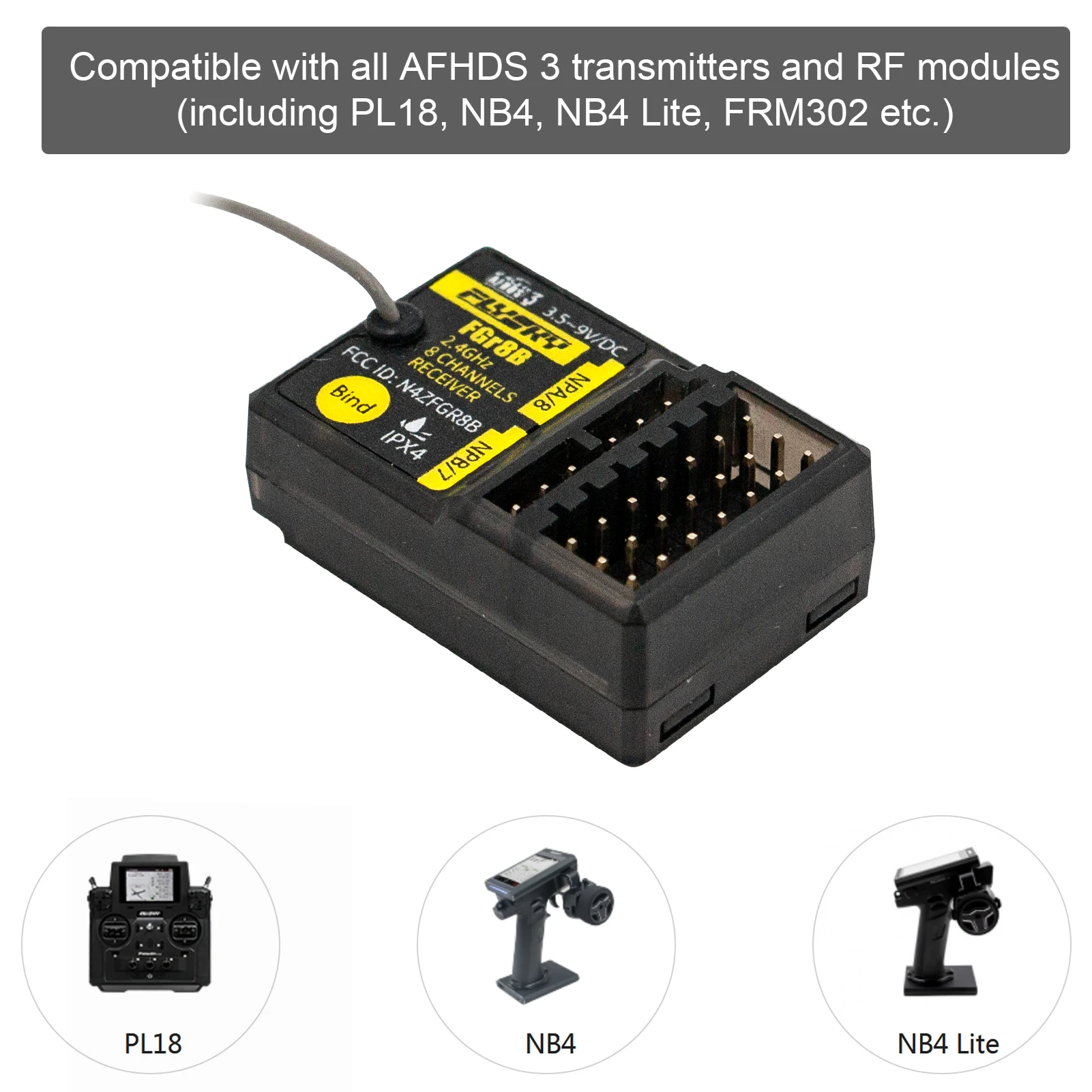 FLYSKY FGR8B PWM/PPM/i-bus Вых – обзор и цена Flysky Transmitter